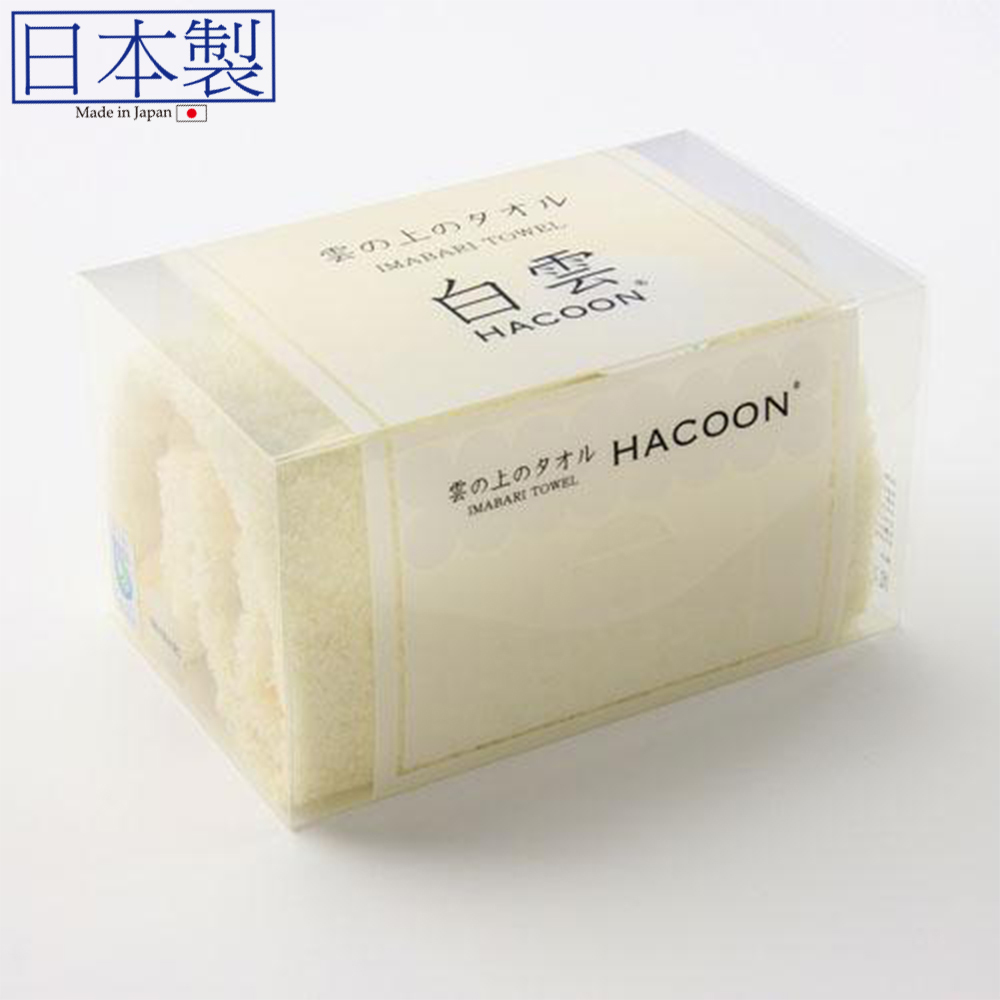 日本今治 Hacoon白雲 長毛巾 34x80 (黃色) (日本製)