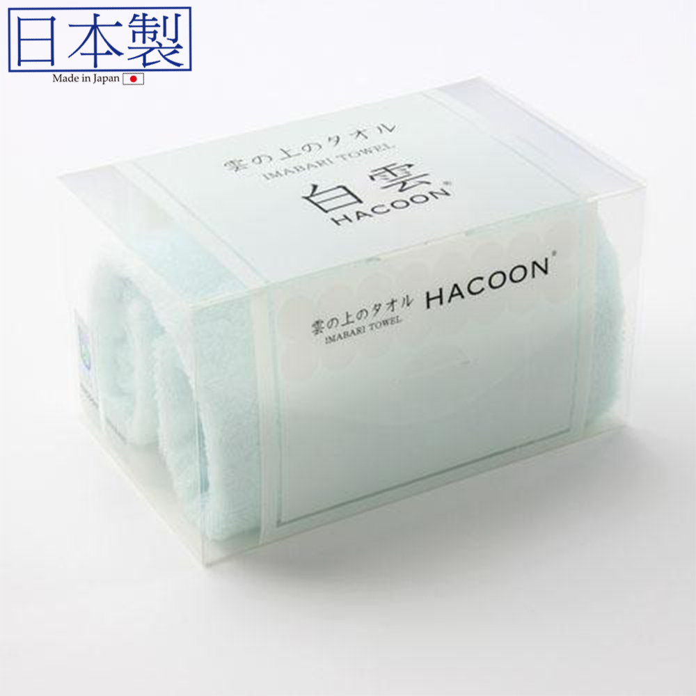 日本今治 Hacoon白雲 長毛巾 34x80 (綠色) (日本製)