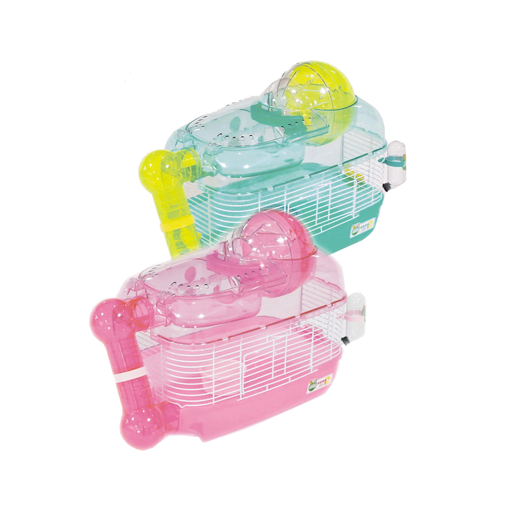 日本Marukan-鼠鼠迷你樂園 鼠籠 - 粉紅色/綠色