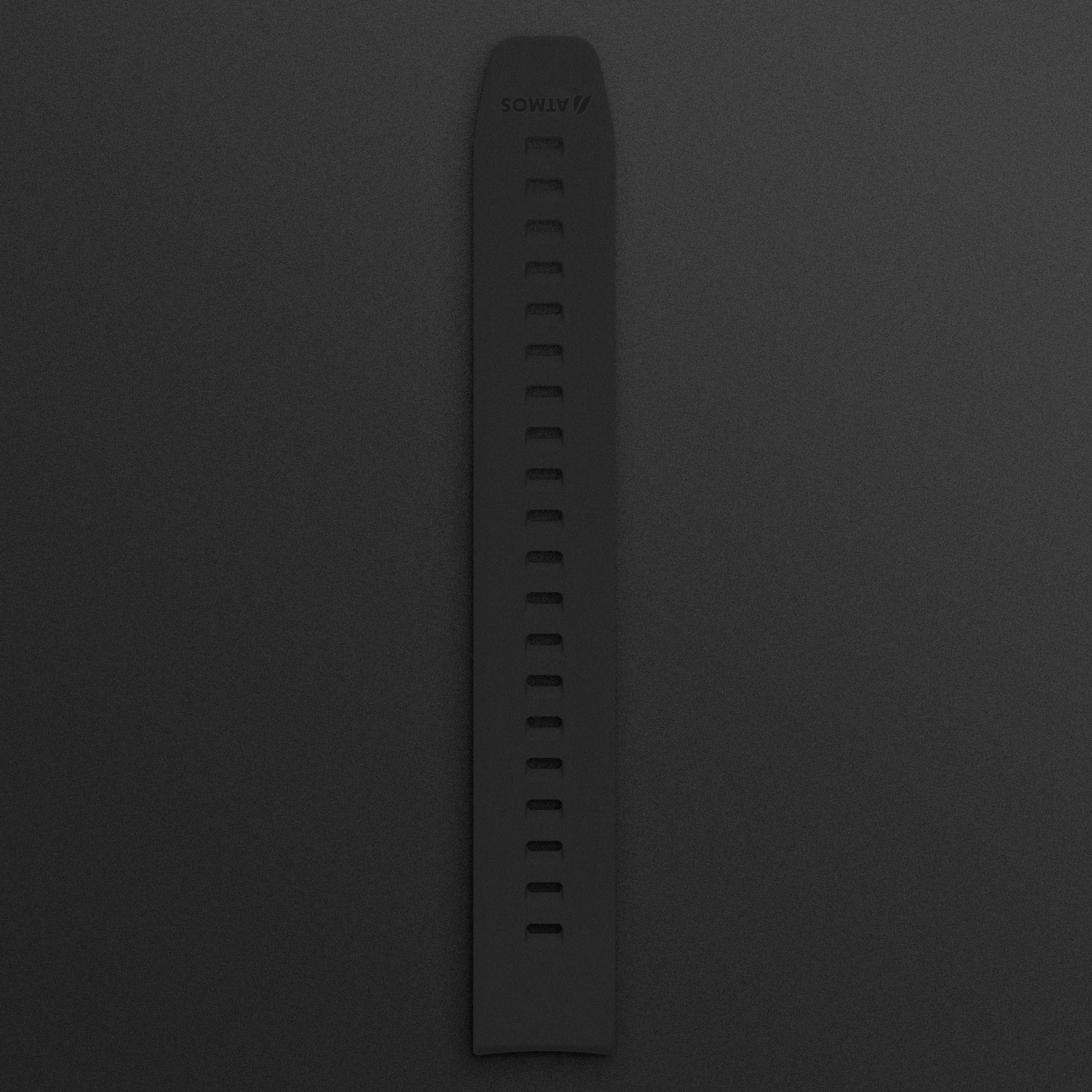 MISSION ONE 黑色加長矽膠錶帶(17.2 cm)