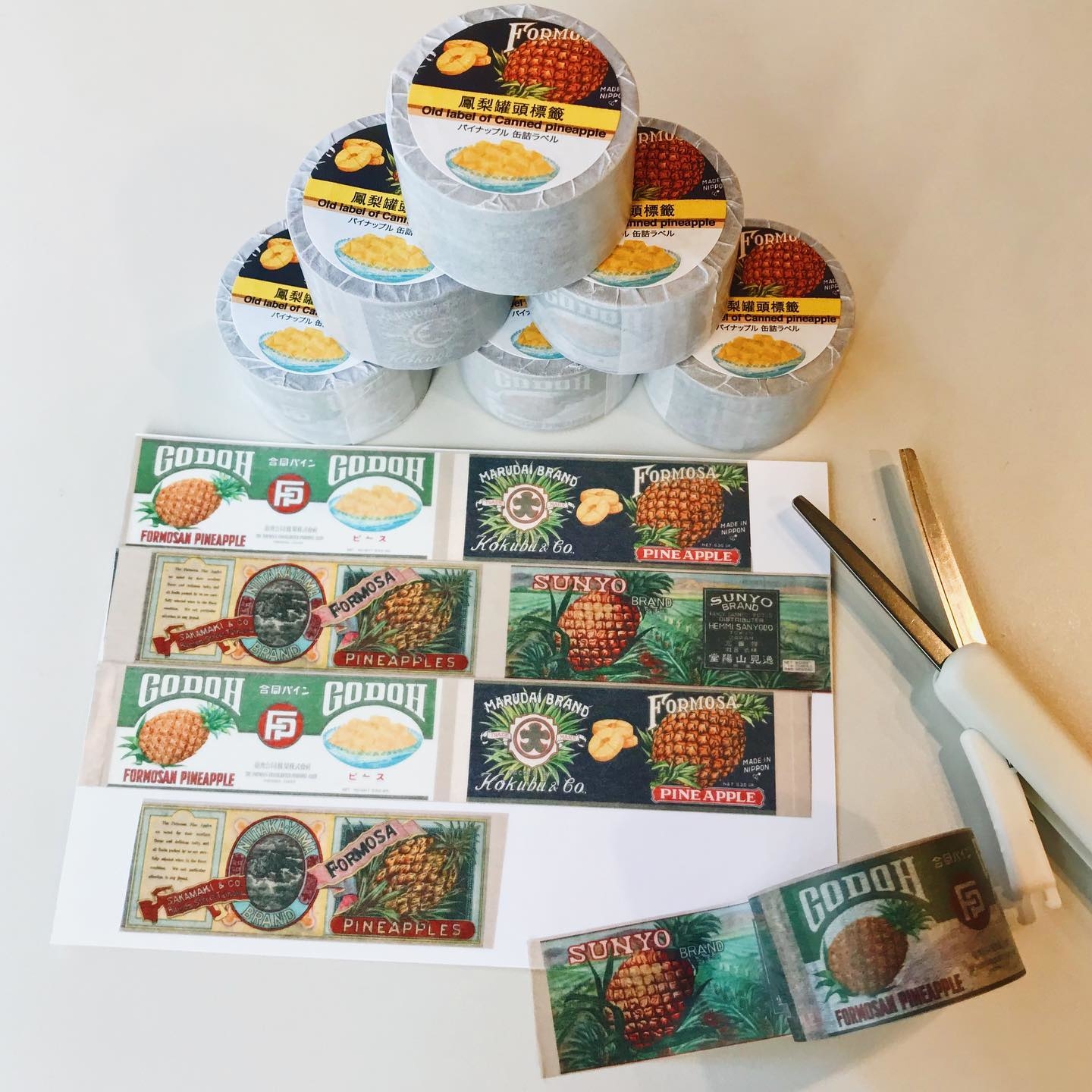 鳳梨罐頭紙膠帶｜行動一人郵遞