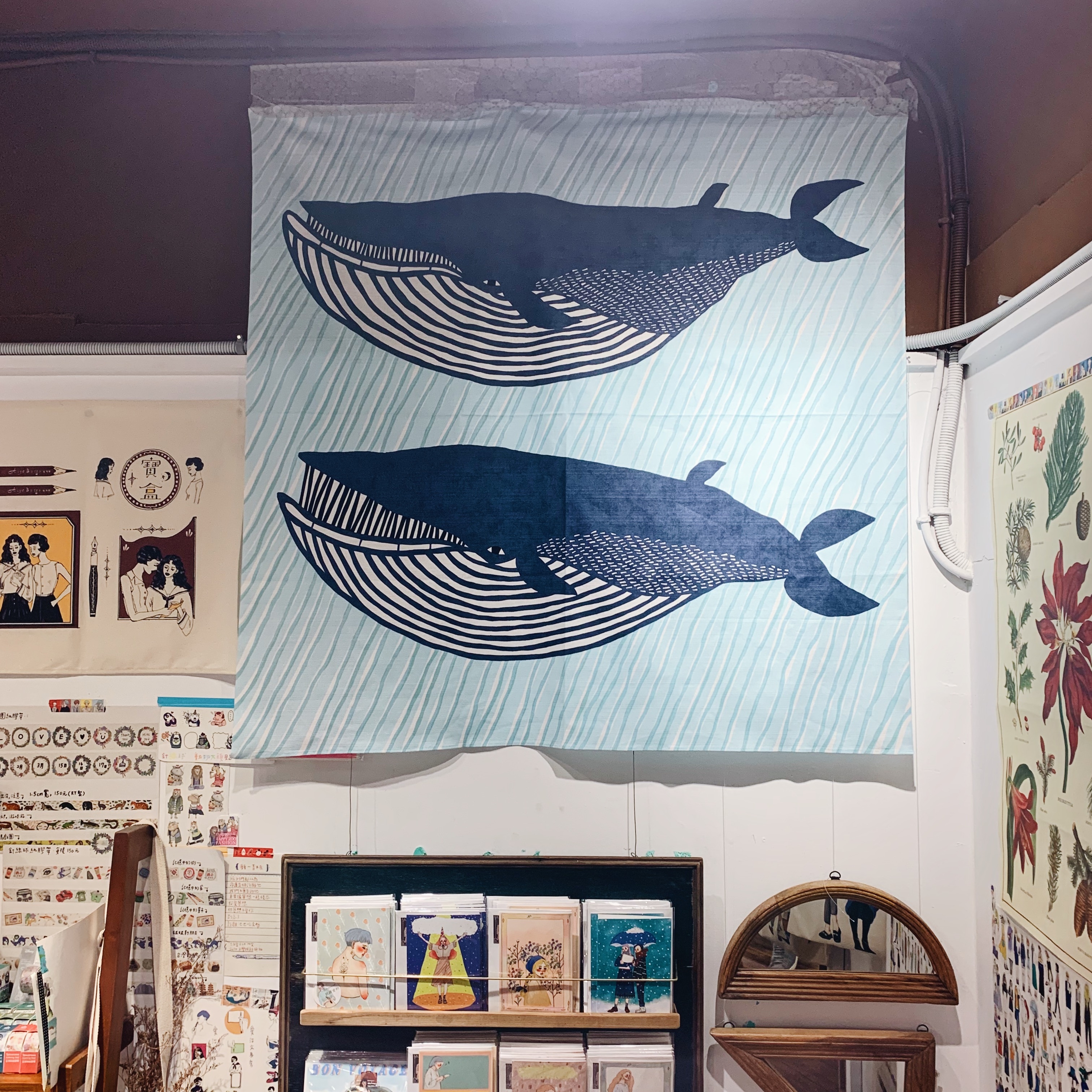 長鬚鯨魚 104cm大茶巾 風呂敷｜日本kata kata