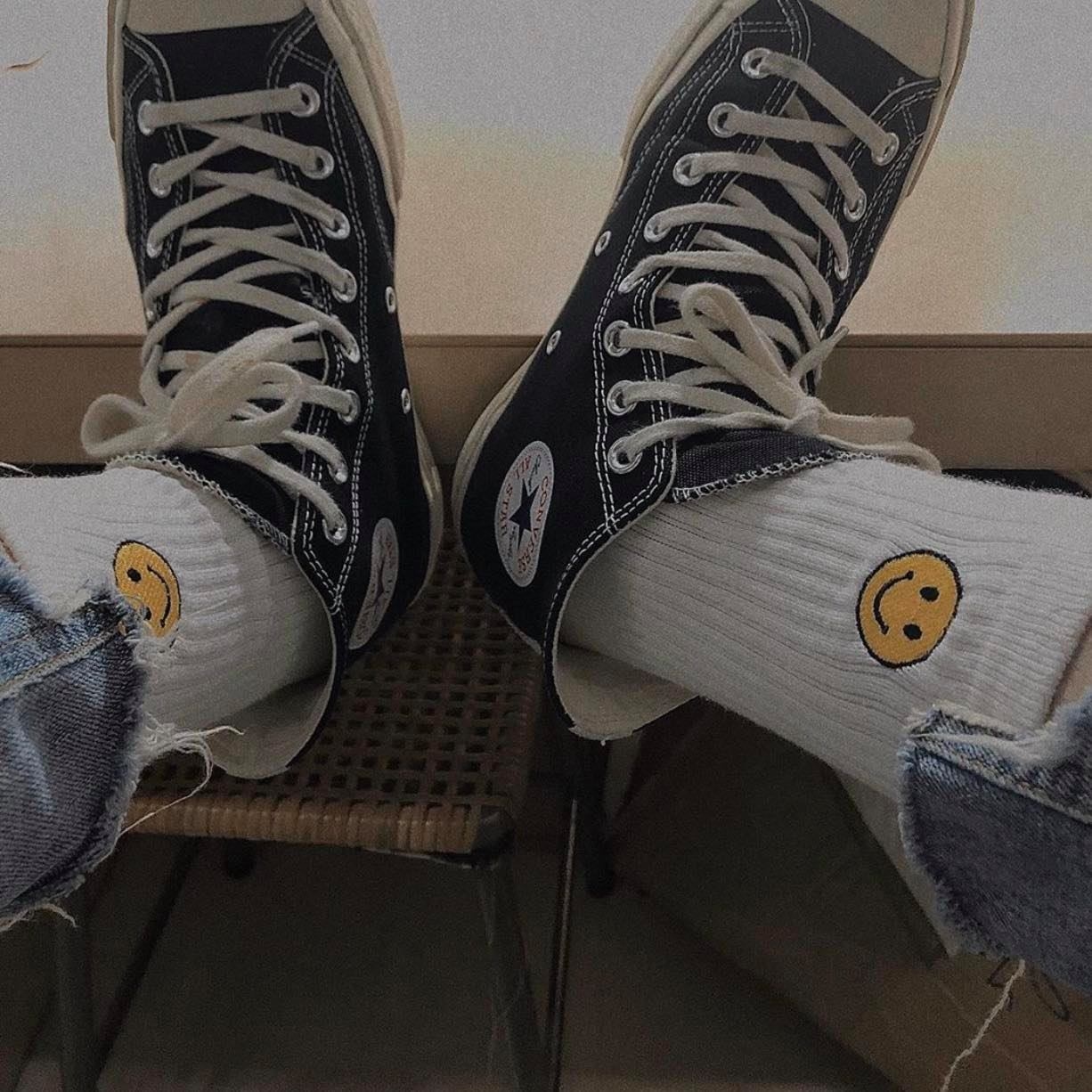 【BFF】微笑小圖臉襪_ BF190004_白