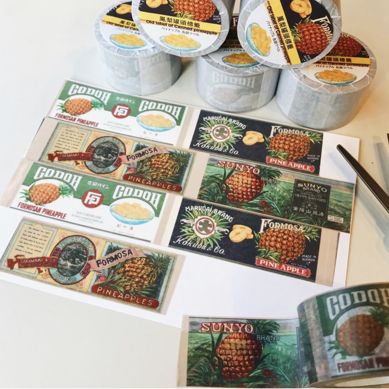 鳳梨罐頭紙膠帶｜行動一人郵遞