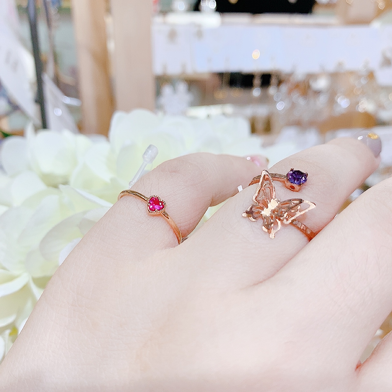 [日本制]  蝴蝶戒指 (3色)