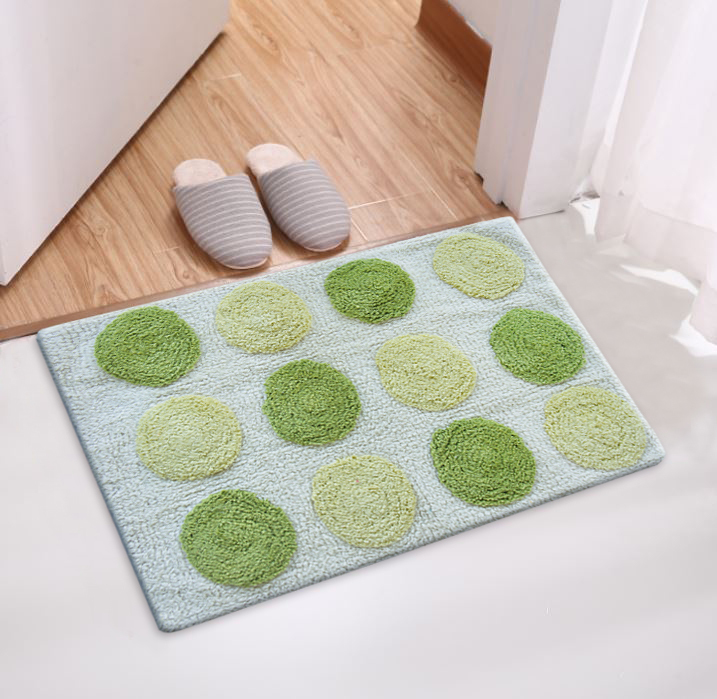 簡樸風純棉浴墊(45x65cm)_草綠色