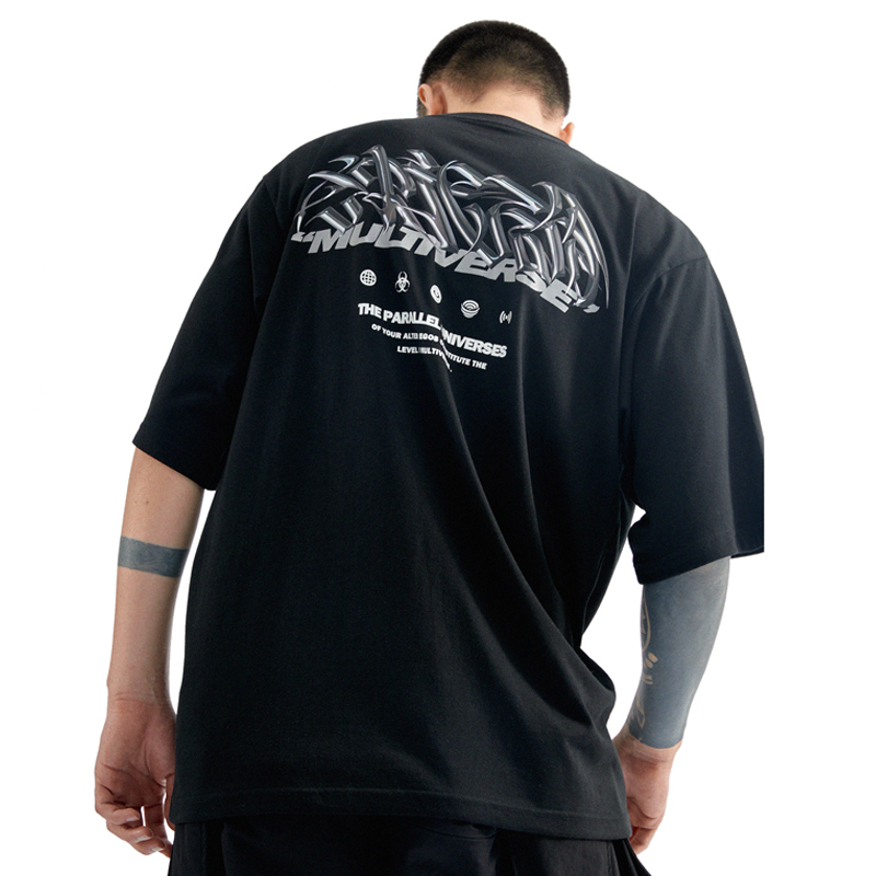 賽博朋克反光印花短袖