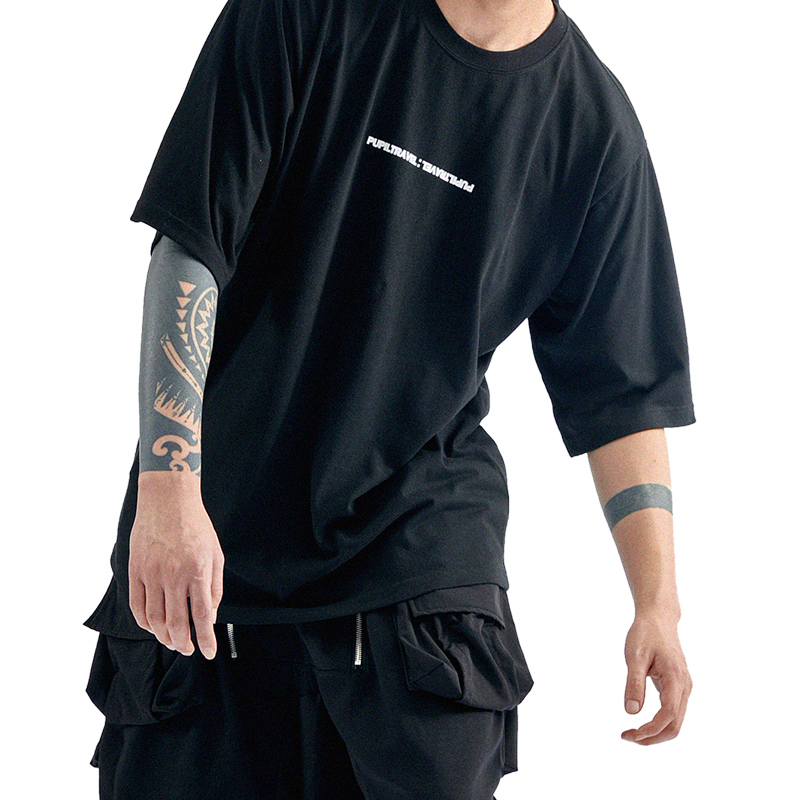 賽博朋克反光印花短袖