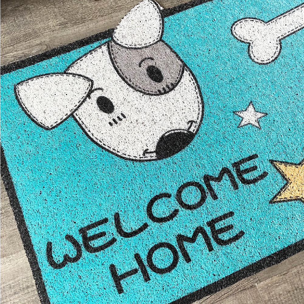 北歐圈絲門口刮泥地墊-貓狗同歡