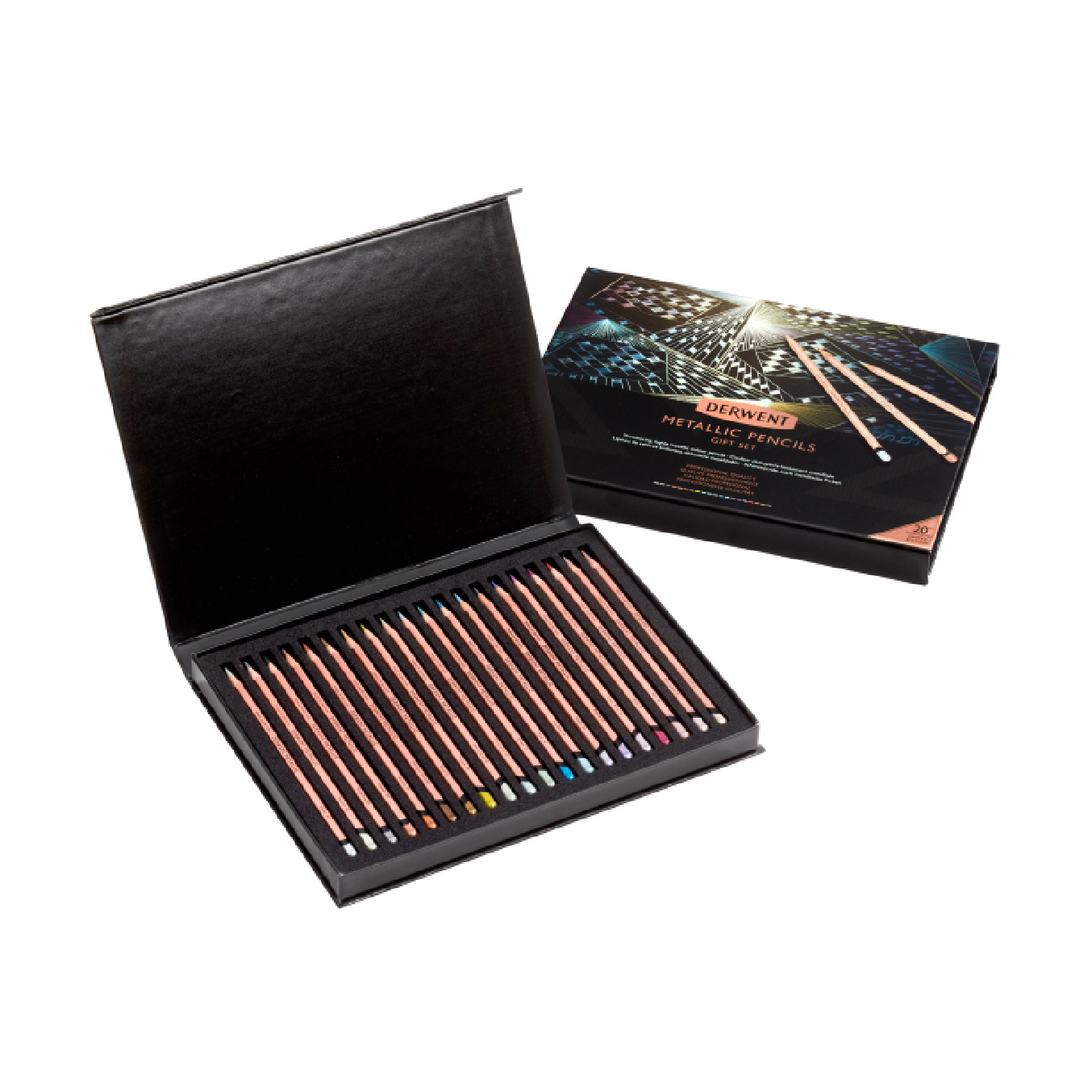 【DERWENT 德爾文】金屬色油性色鉛20色-(20週年紀念版) DW2305598