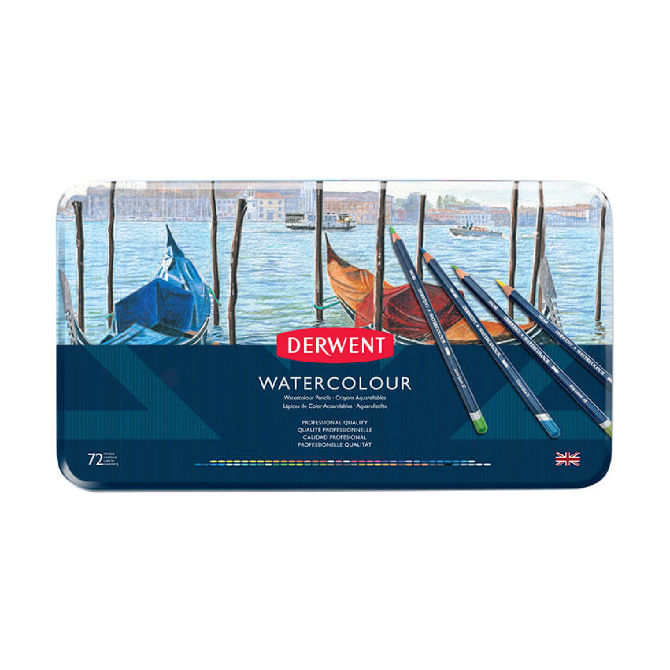 【DERWENT 德爾文】水性色鉛72色-鐵盒裝 DW32889