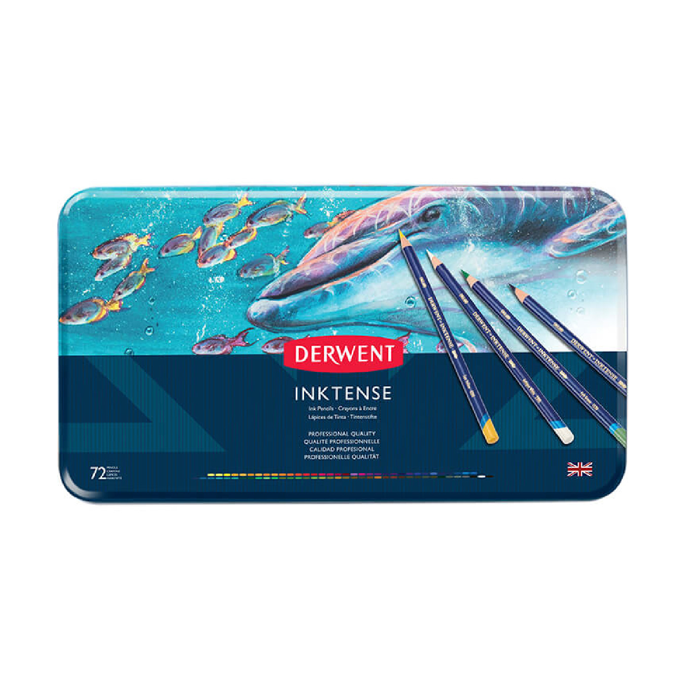 【DERWENT 德爾文】 INKTENSE 水墨色鉛72色-鐵盒裝 DW2301843