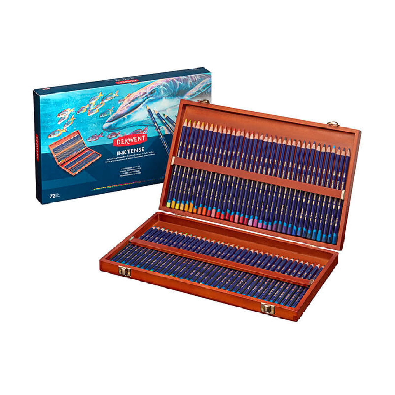 【DERWENT 德爾文】 INKTENSE 水墨色鉛72色-木盒裝 DW2301844