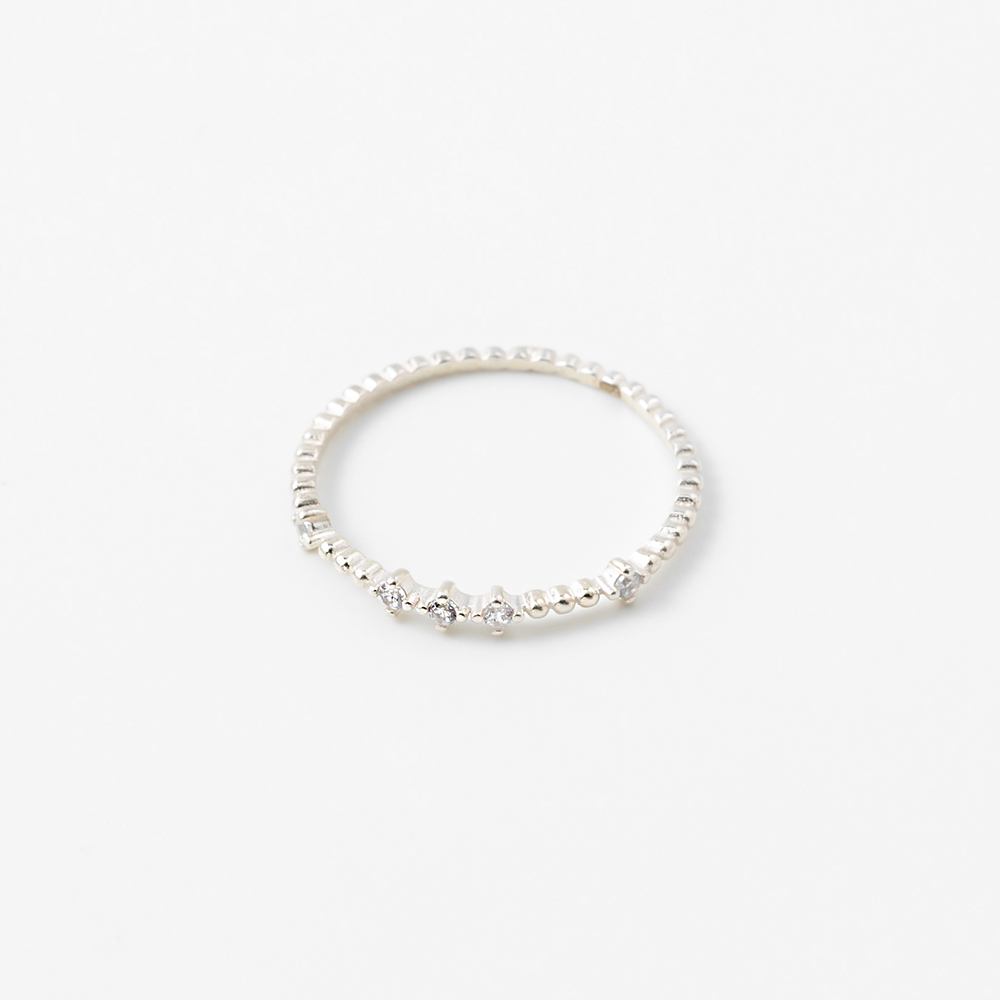 韓國 純銀 抗過敏 鋯石 戒指