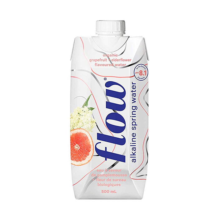 [Flow alkaline] 天然鹼性泉水 (有機葡萄柚 + 接骨木花味) 500ml