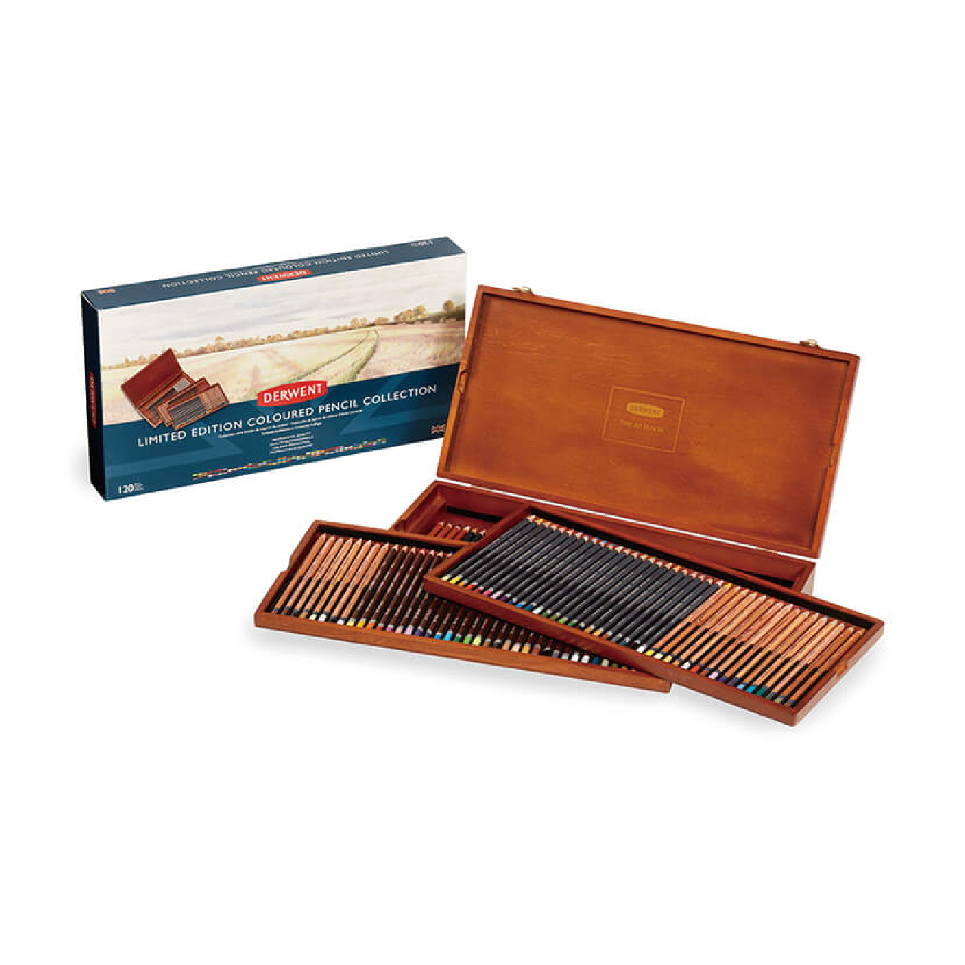 【DERWENT 德爾文】 油性色鉛120色-木盒裝(限定版) DW2302731