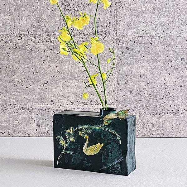 【大森孝志】白鳥天鵝  花瓶