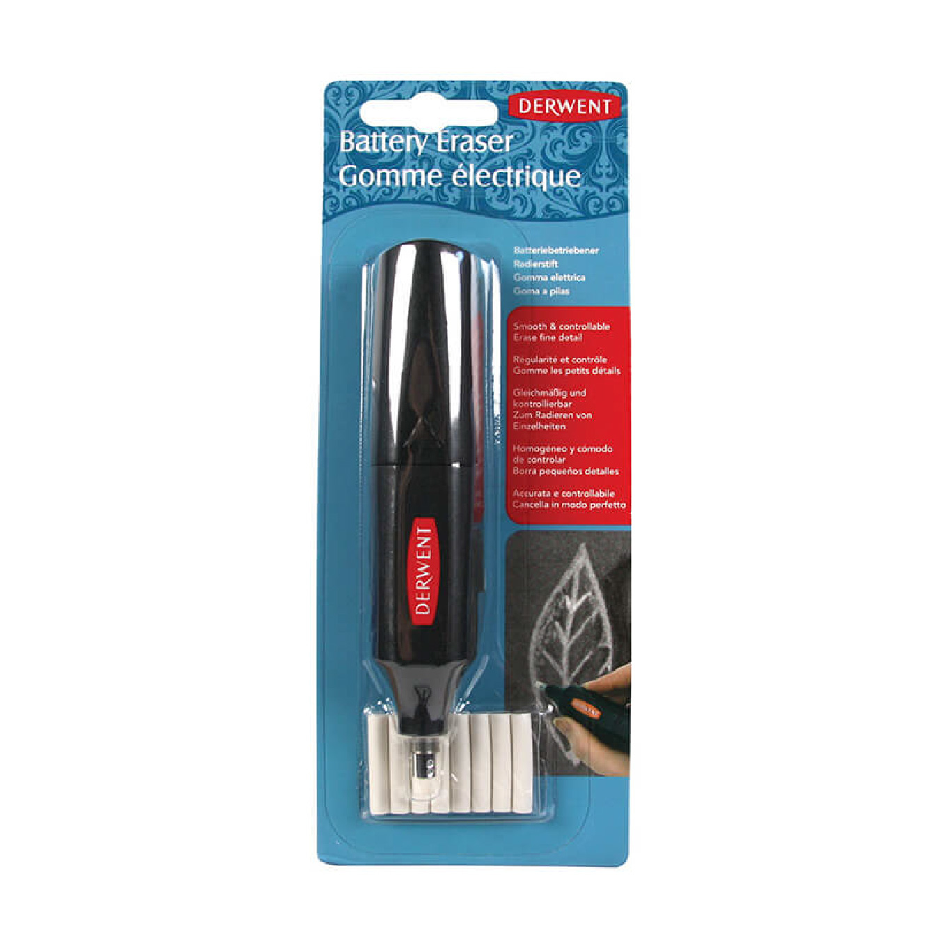 【DERWENT 德爾文】攜帶型電動塑膠擦機 DW2301931