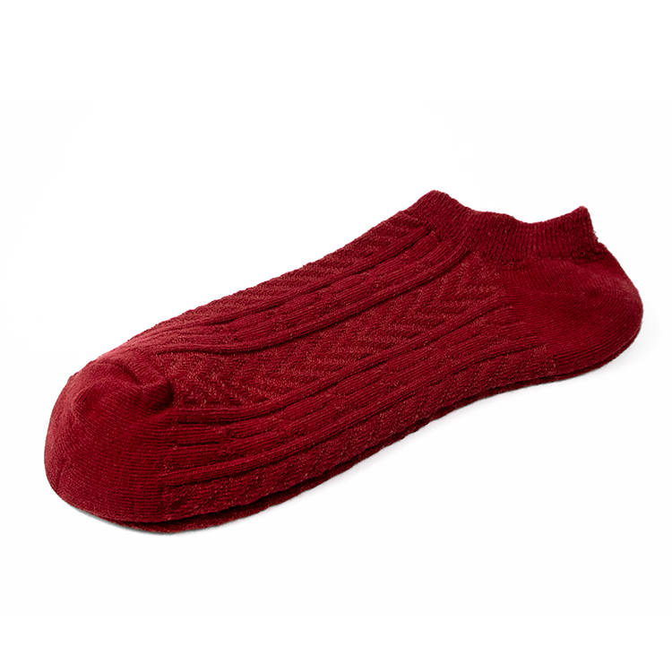 小浪漫船型襪・酒紅