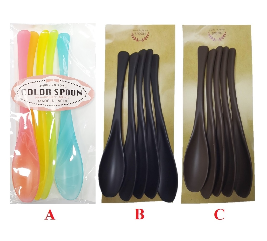 Sunlife 塑膠 / 木紋 午餐匙5件裝