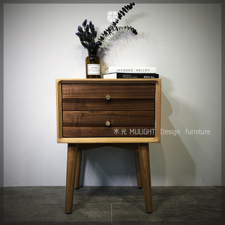 絕美雙色全實木床頭櫃|可訂製