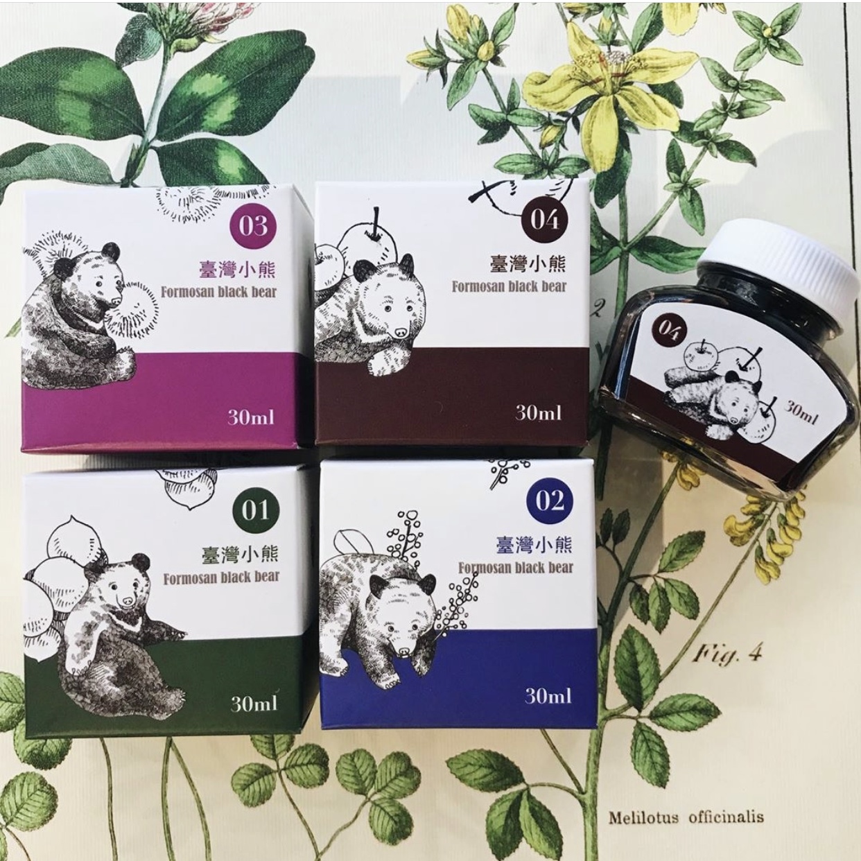 台灣小熊鋼筆墨水 (四色)