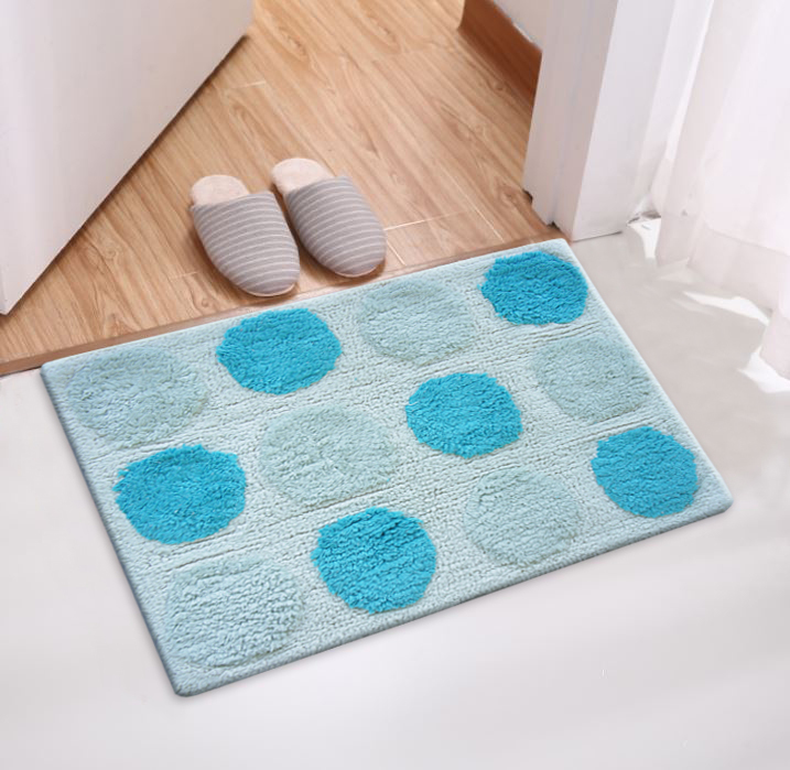 簡樸風純棉浴墊(45x65cm)_藍色