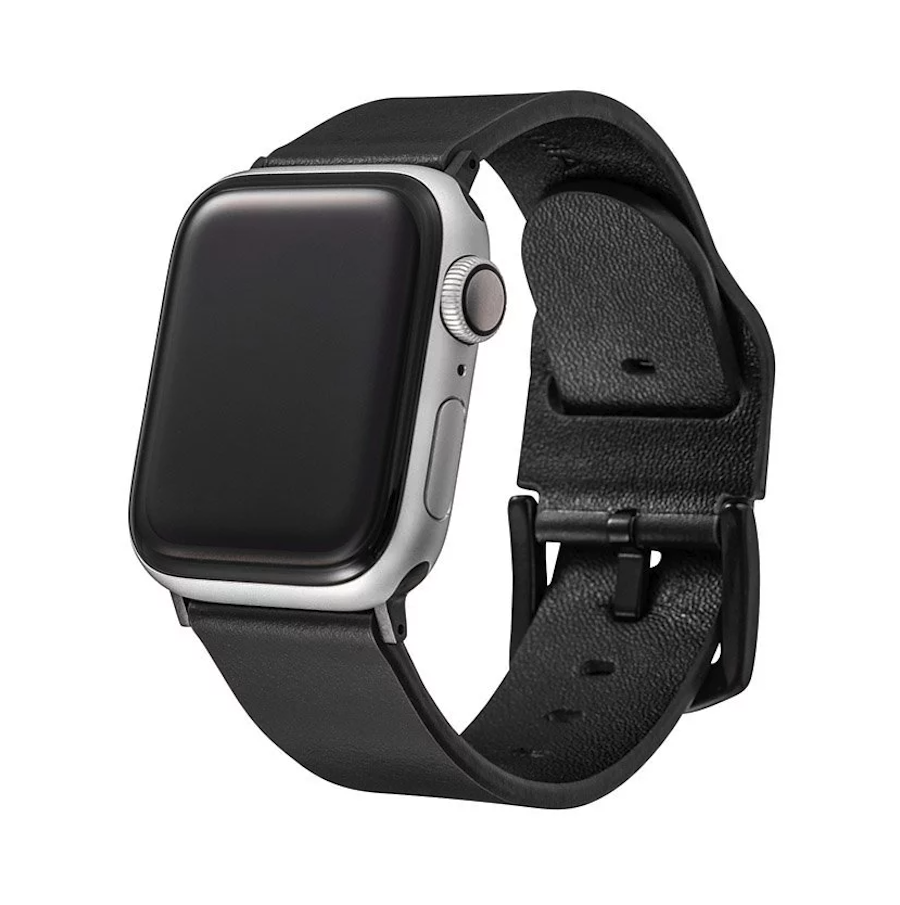 GRAMAS Apple Watch 義大利經典皮革表帶 黑色