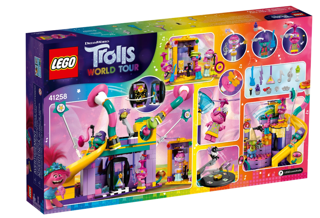 LEGO Trolls World Tour 41258 Vibe City Concert revealed