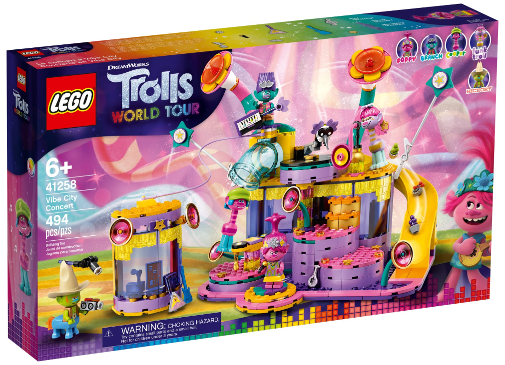 LEGO Trolls World Tour 41258 Vibe City Concert revealed