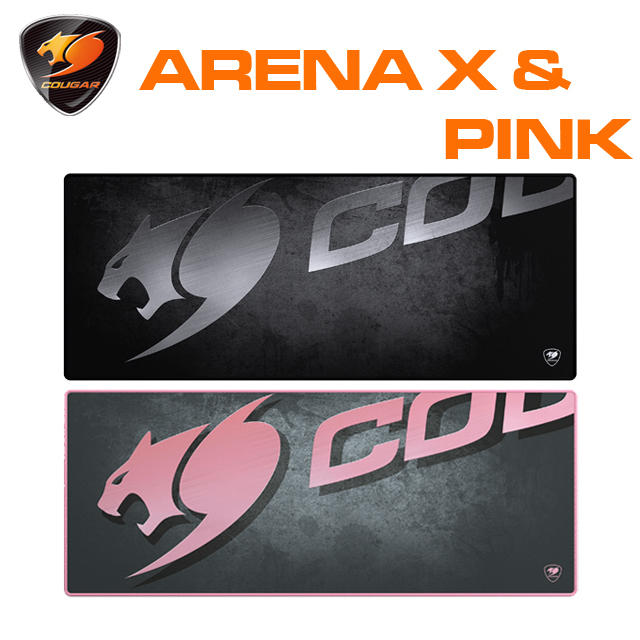 COUGAR 美洲獅 ARENA X 電競滑鼠墊 (黑/粉)