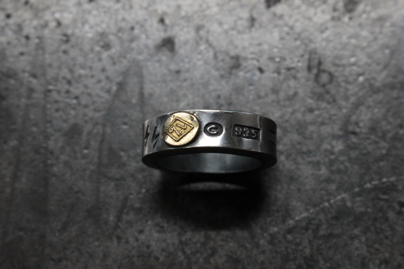 <預訂>SE-742 7mm 平環/手打印/K18 1% 金點戒指