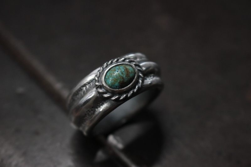 <預訂>SE-715 夾環 w No.08 綠松石戒指