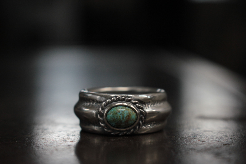 <預訂>SE-715 夾環 w No.08 綠松石戒指