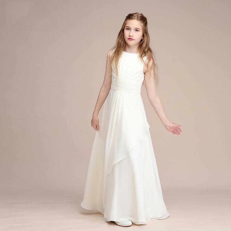 斜擺雪紡長禮服