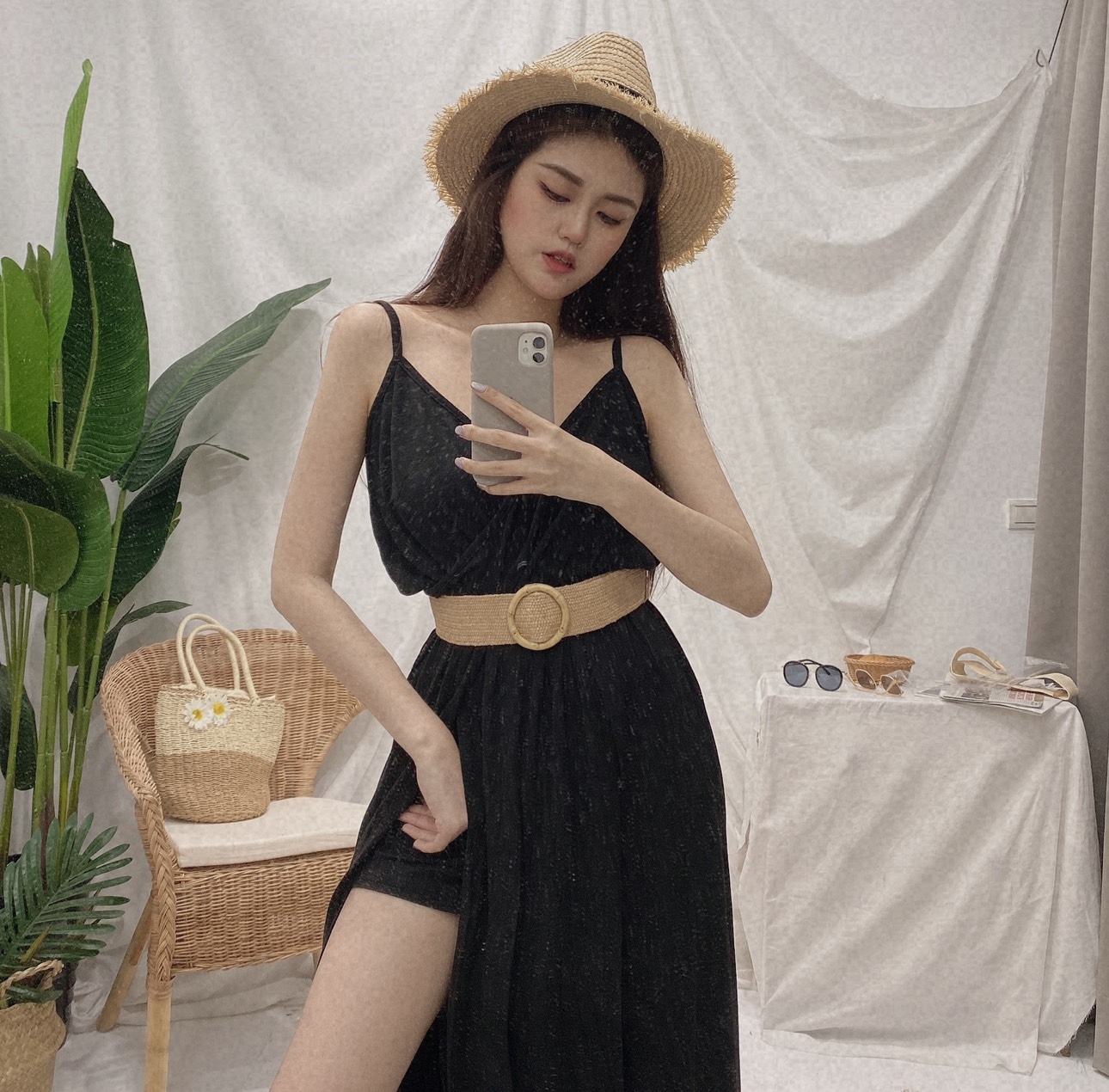 拉菲草紳士型草帽/單一色