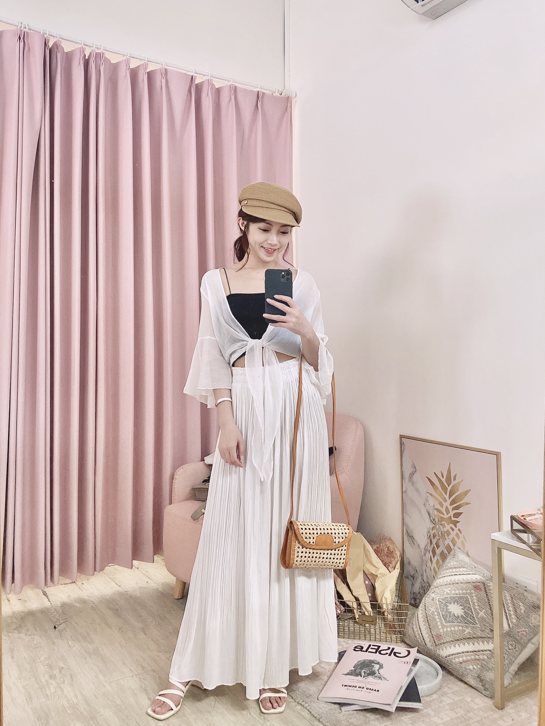 麻豆激推設計櫃細摺超長腿女神寬褲