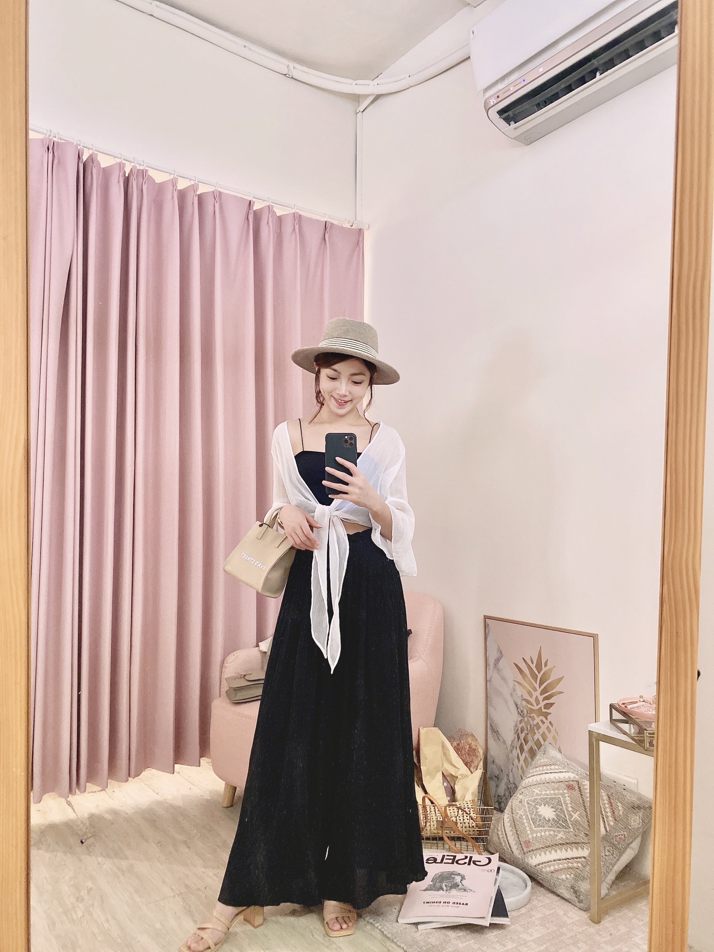 麻豆激推設計櫃細摺超長腿女神寬褲