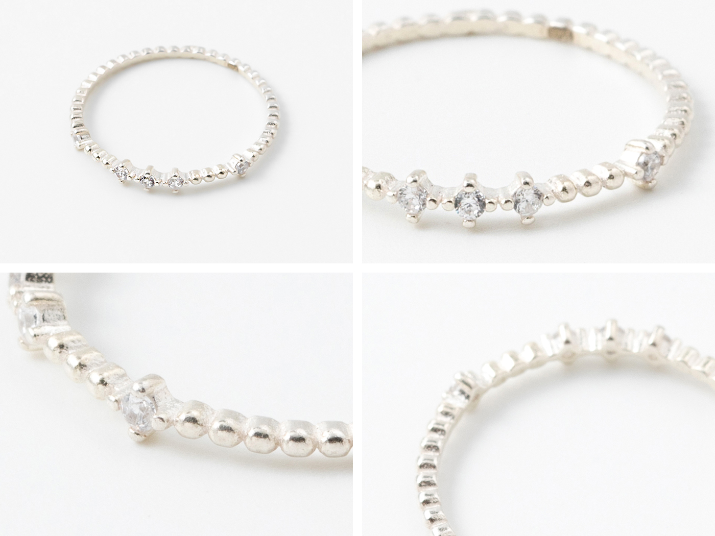 韓國 純銀 抗過敏 鋯石 戒指