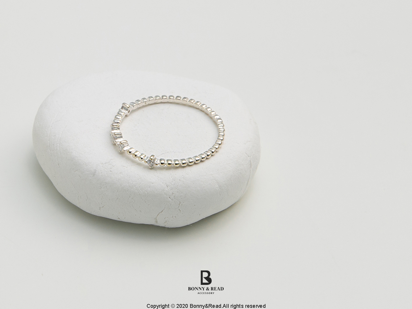 韓國 純銀 抗過敏 鋯石 戒指