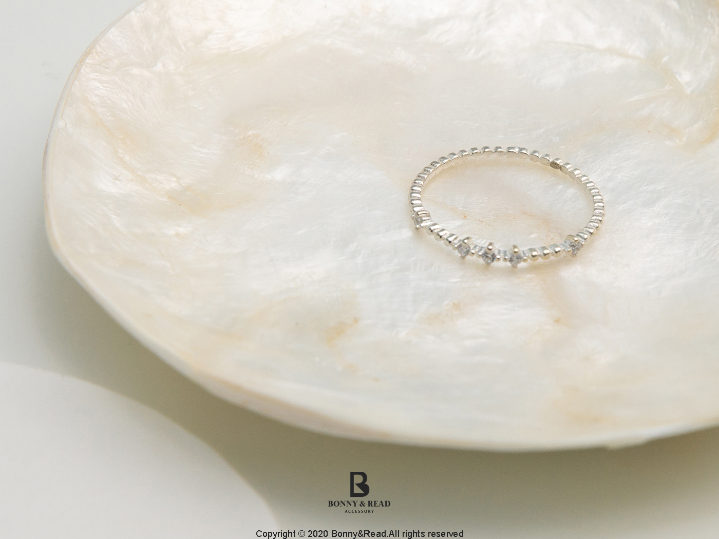 韓國 純銀 抗過敏 鋯石 戒指