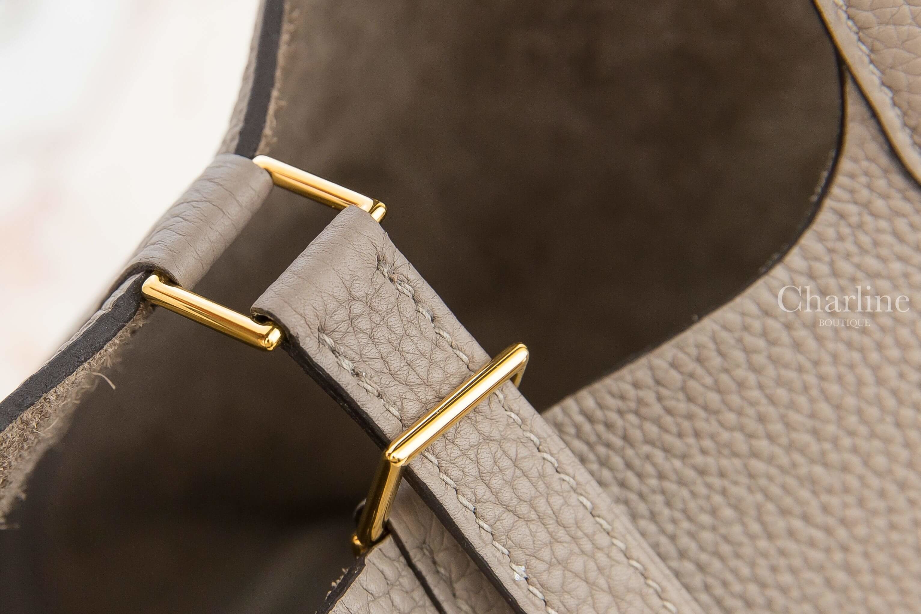 Hermès Picotin Lock 18cm M8 Gris Asphalte Taurillon Maurice 瀝青灰金釦小型提把水桶包