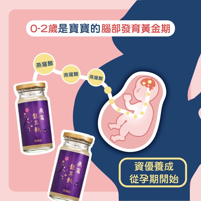 芳茲生技告訴您為何燕窩酸是養胎關鍵，燕窩酸又名唾液酸是細胞及腦神經系統的主營養成份，靠著日本專利技術協助孕媽咪與寶寶利用高濃度燕窩酸從孕期開始資優養成。