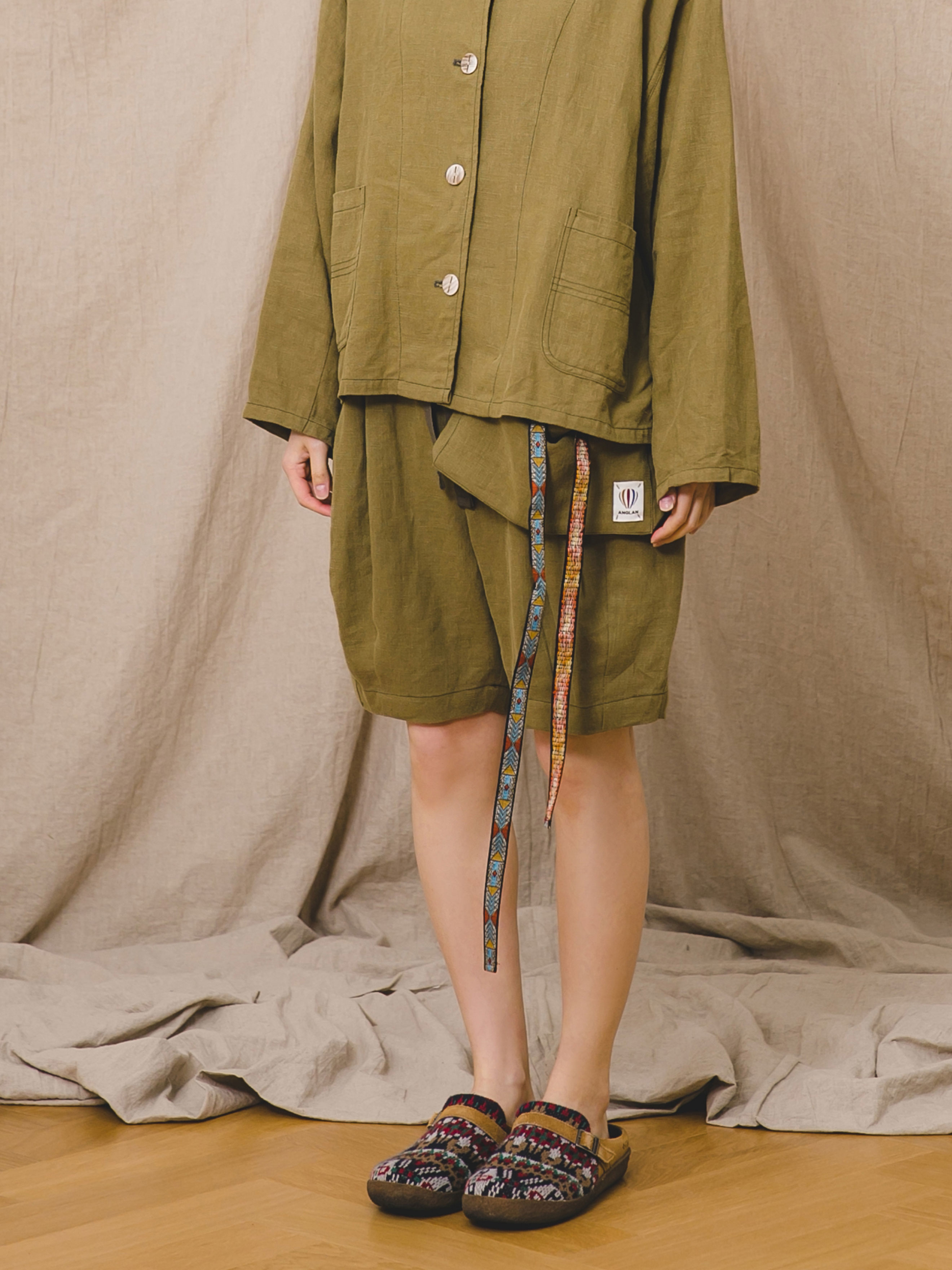 【ANGLAN】Balloon Shorts ANGLAN Denim Cargo Balloon Shorts
