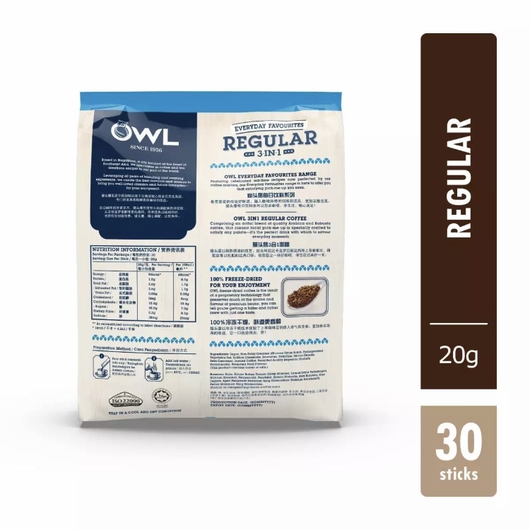 OWL 3合1 100%冷凍乾燥咖啡