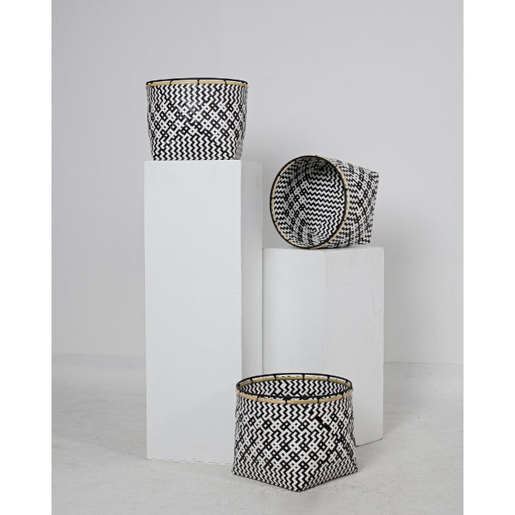 All Purpose Penan Basket Medium (Black & White)