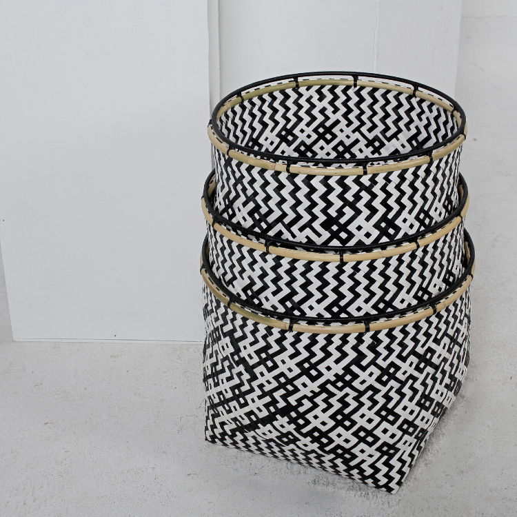 All Purpose Penan Basket Medium (Black & White)