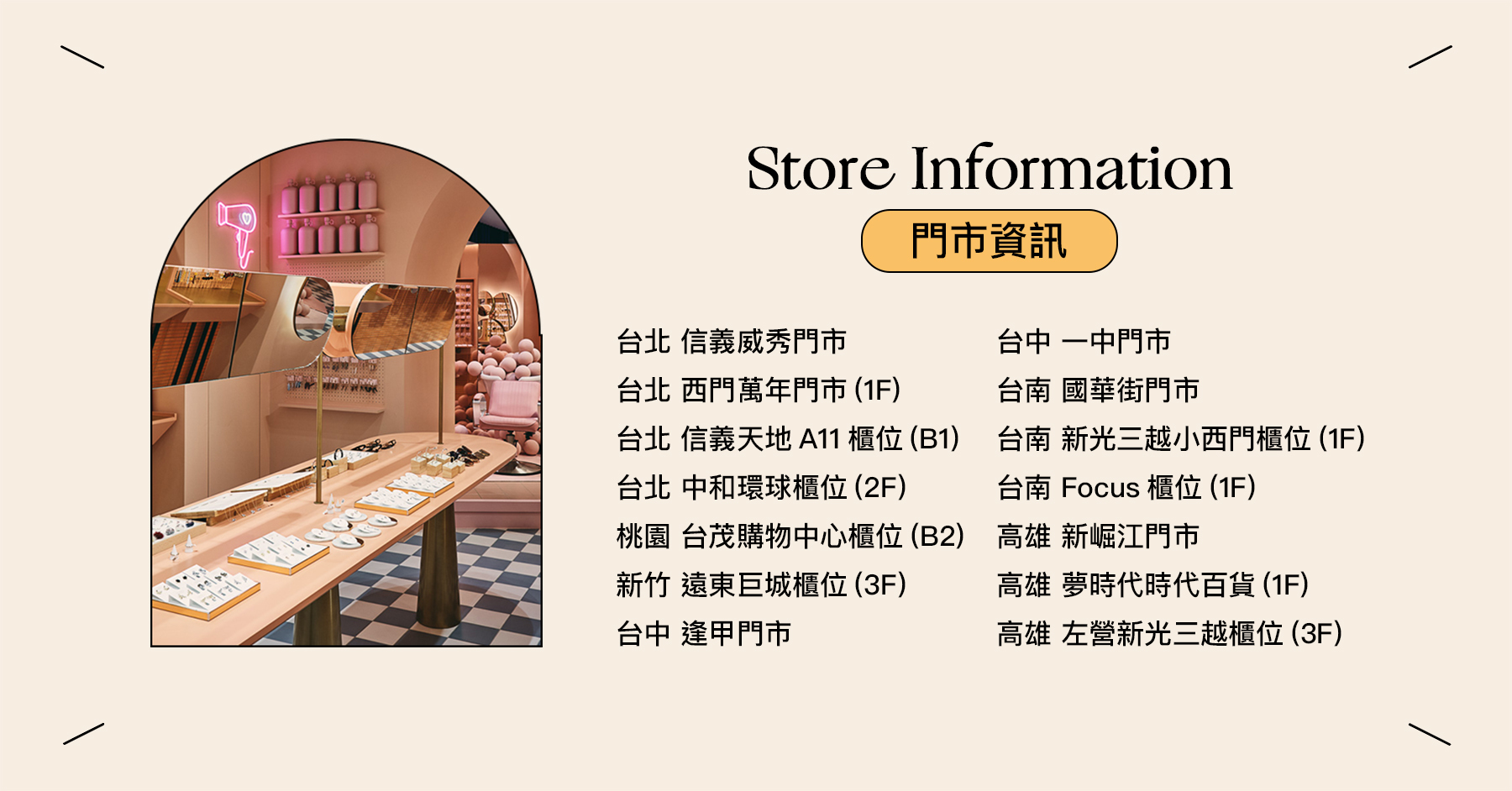 Bonny & Read 全台門市資訊