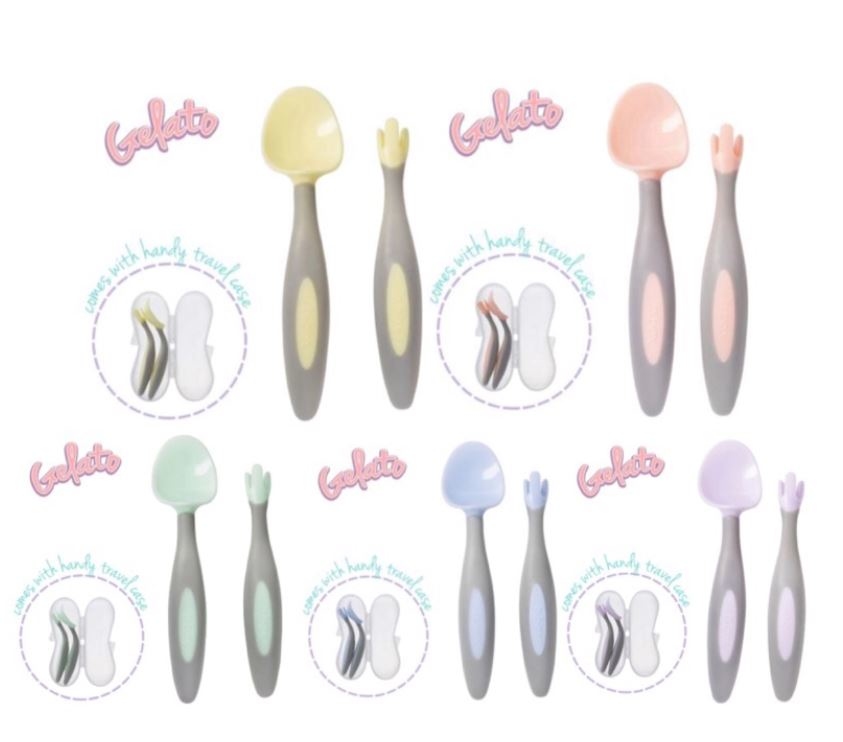 澳洲 b.box 專利湯匙叉子組 附收納盒 寶寶握叉匙組 學習餐具 多色可選