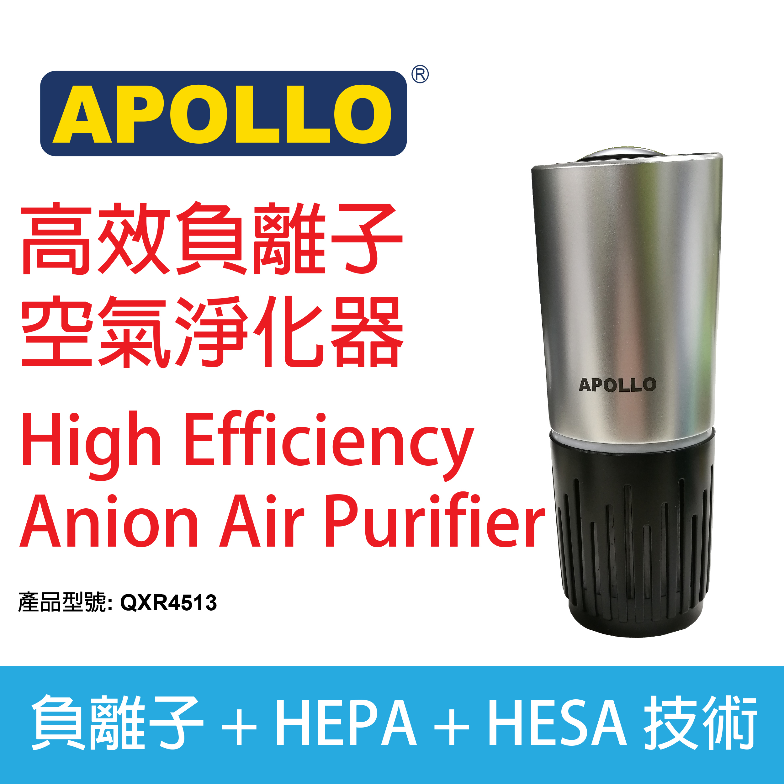Apollo High Efficiency Anion Air Purifier